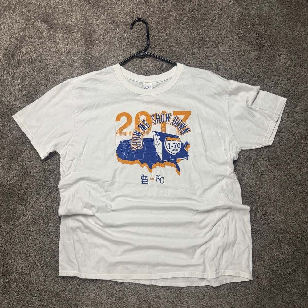 2017 I-70 Series St. Louis Cardinals vs. Kansas City Royals T-Shirt XL
